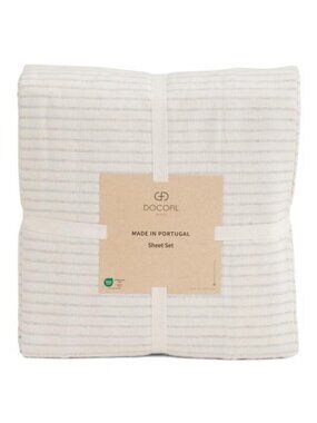 DOCOFIL Made In Portugal Striped Recycled Yarn Sheet Set
